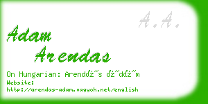 adam arendas business card